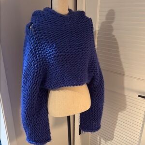 Chunky Knit Royal Blue Sweater